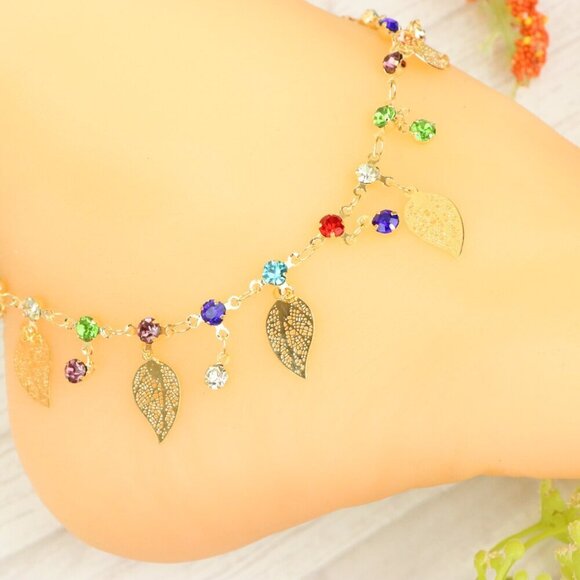 "Handmade Anklet – Elegant & Delicate Jewelry for Women | UNVRC1166 - Picture 1 of 10